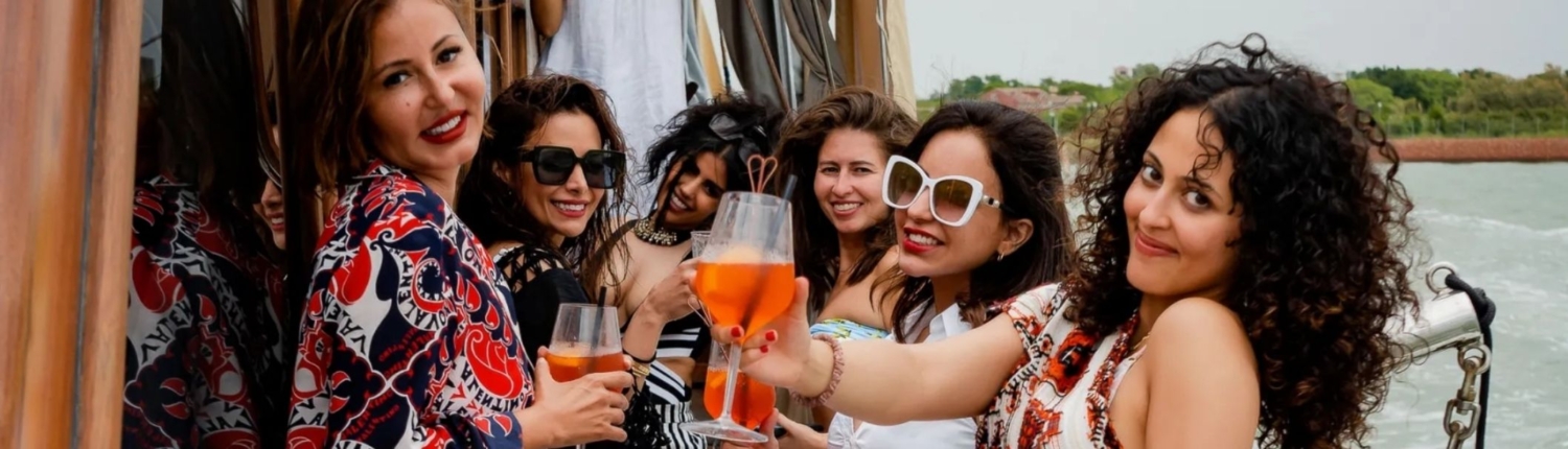 addio al nubilato a Venezia in barca